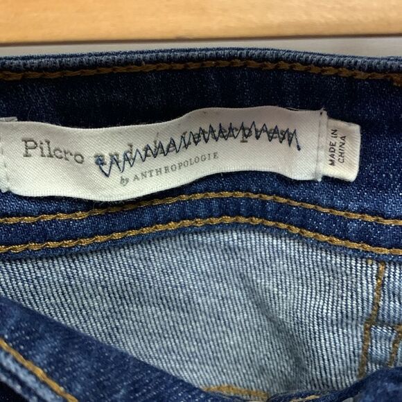 Pilcro Anthropologie High Rise Shibori Tie Dye Cuff Slim Boyfriend Jeans Size 26 - Picture 7 of 16